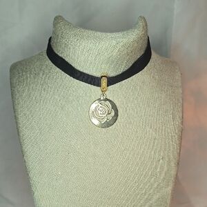 Disney Beauty And The Beast Gold and Black Choker Necklace